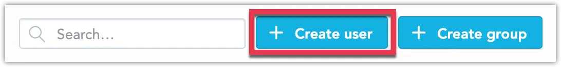 The Add user button highlighted in the top right corner of the Users & groups page.